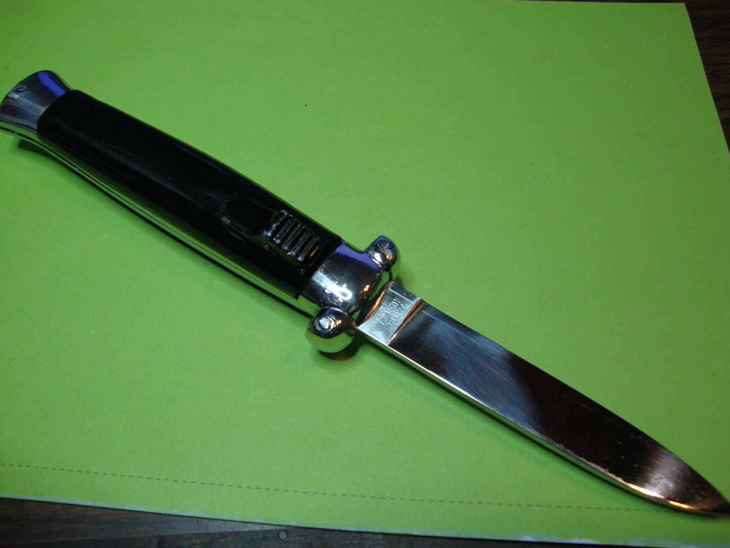 PATENT ROSTFREI Vintage 21cm Italian OTF DA automatic knife New Old Stock