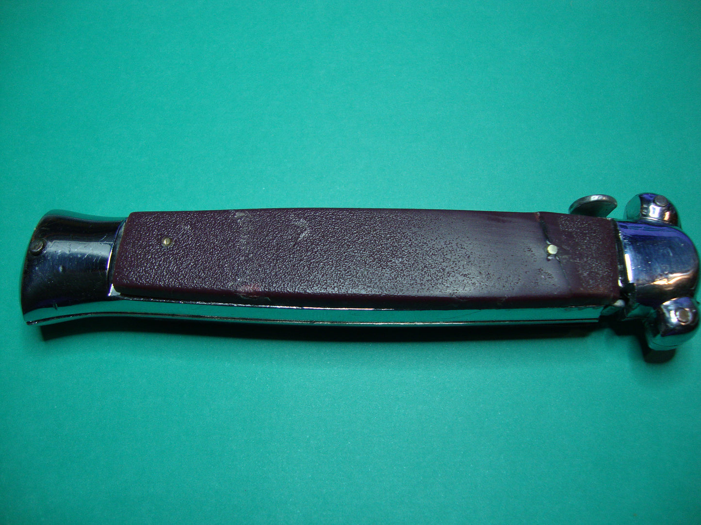 ROSTFREI 21cm Rare Italian Gravity knife vintage burgundy OTF