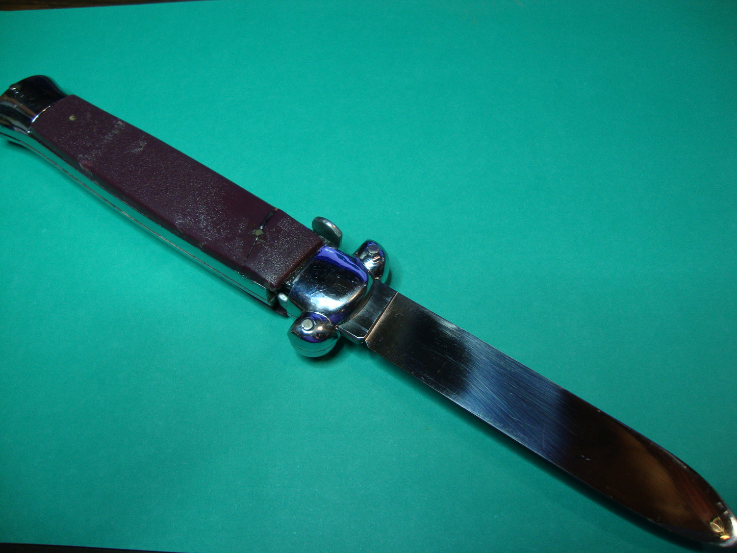 ROSTFREI 21cm Rare Italian Gravity knife vintage burgundy OTF