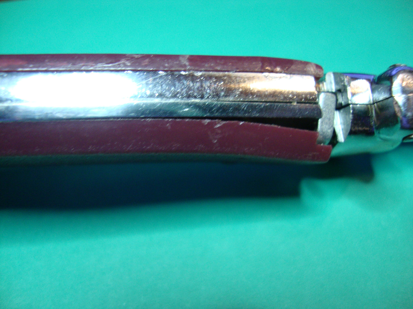 ROSTFREI 21cm Rare Italian Gravity knife vintage burgundy OTF