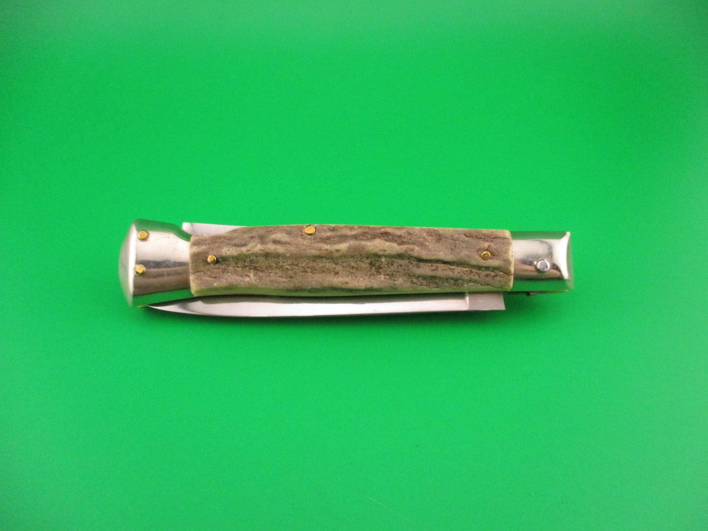 Rostfre 8 PATENT 18cm Italian Stag Lockback Rare Automatic knife NOS Belgium