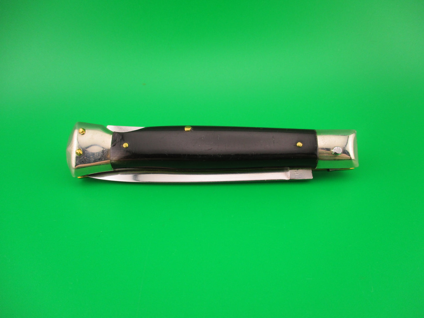Rostfre 8 18cm Italian Horn Lockback Rare Guardless NOS automatic knife Belgian
