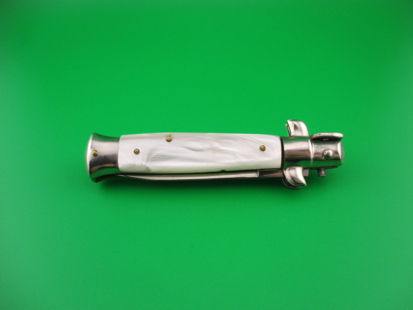 VIRGINIA INOX 18cm Italian Swivel bolster Pearlex vintage automatic knife