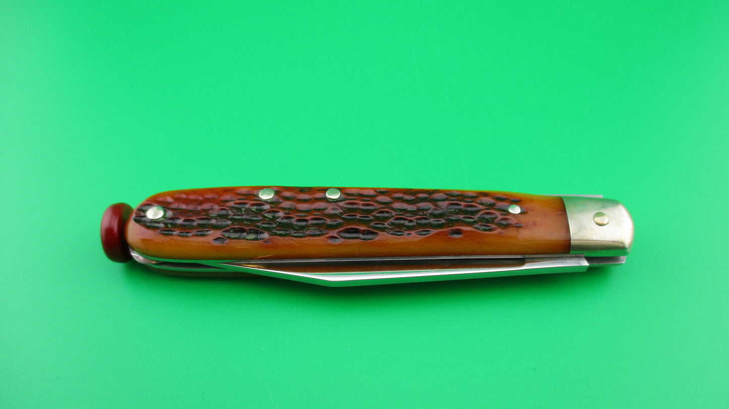 PRESTO FLYING JACK Pullball Bone switchblade knife by William Schrade