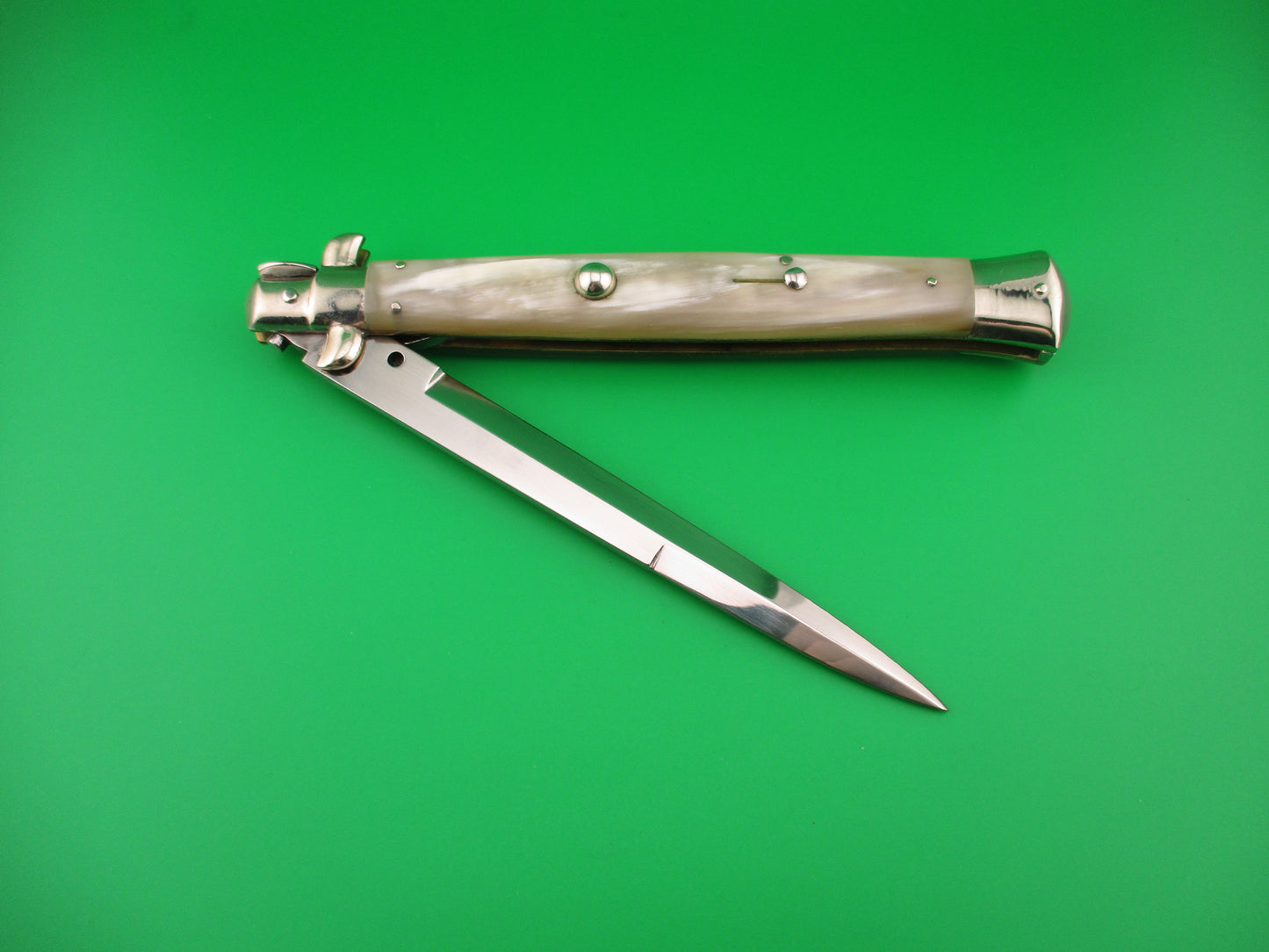z AGA CAMPOLIN 33cm Picklock Stiletto Honey horn NOS automatic knife