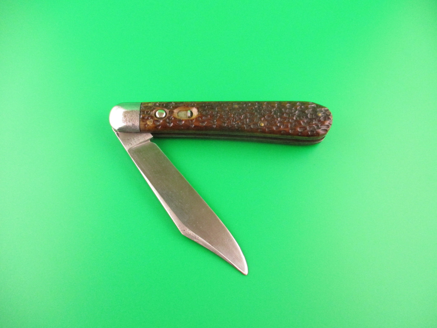 SCHRADE CUT CO Hunter Early 1543 3/4 Jigged Bone antique switchblade knife