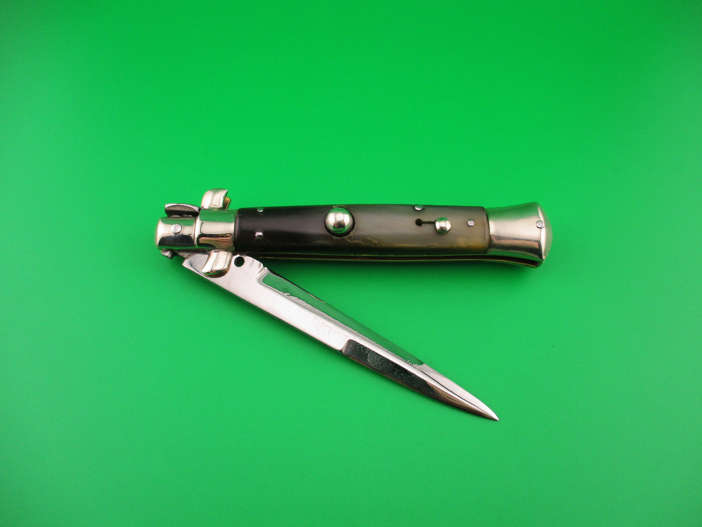 Sterile 23cm Italian Picklock Horn Bayonet Vintage 1950s automatic knife