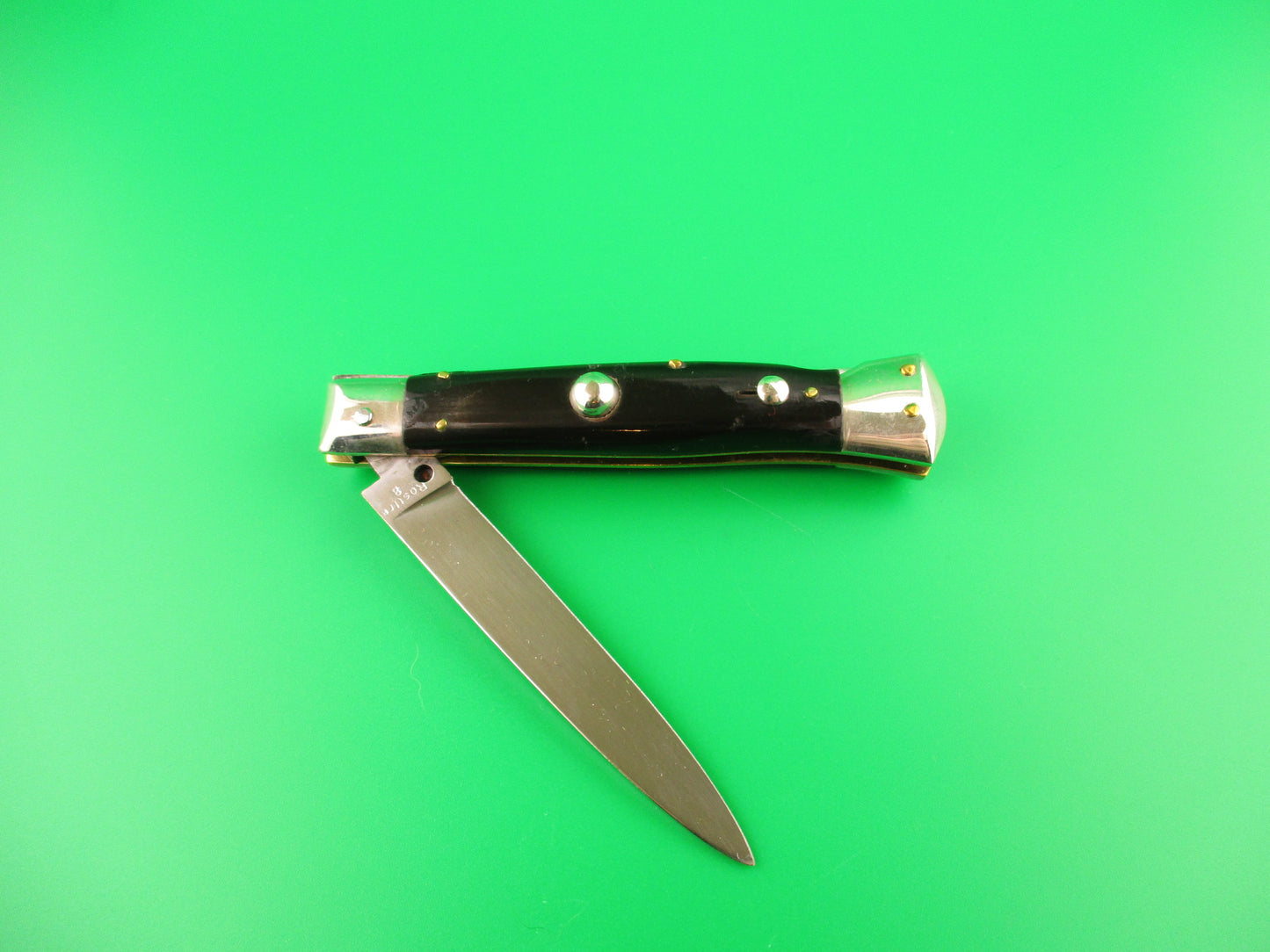Rostfre 8 18cm Italian Horn Lockback Rare Guardless NOS automatic knife Belgian