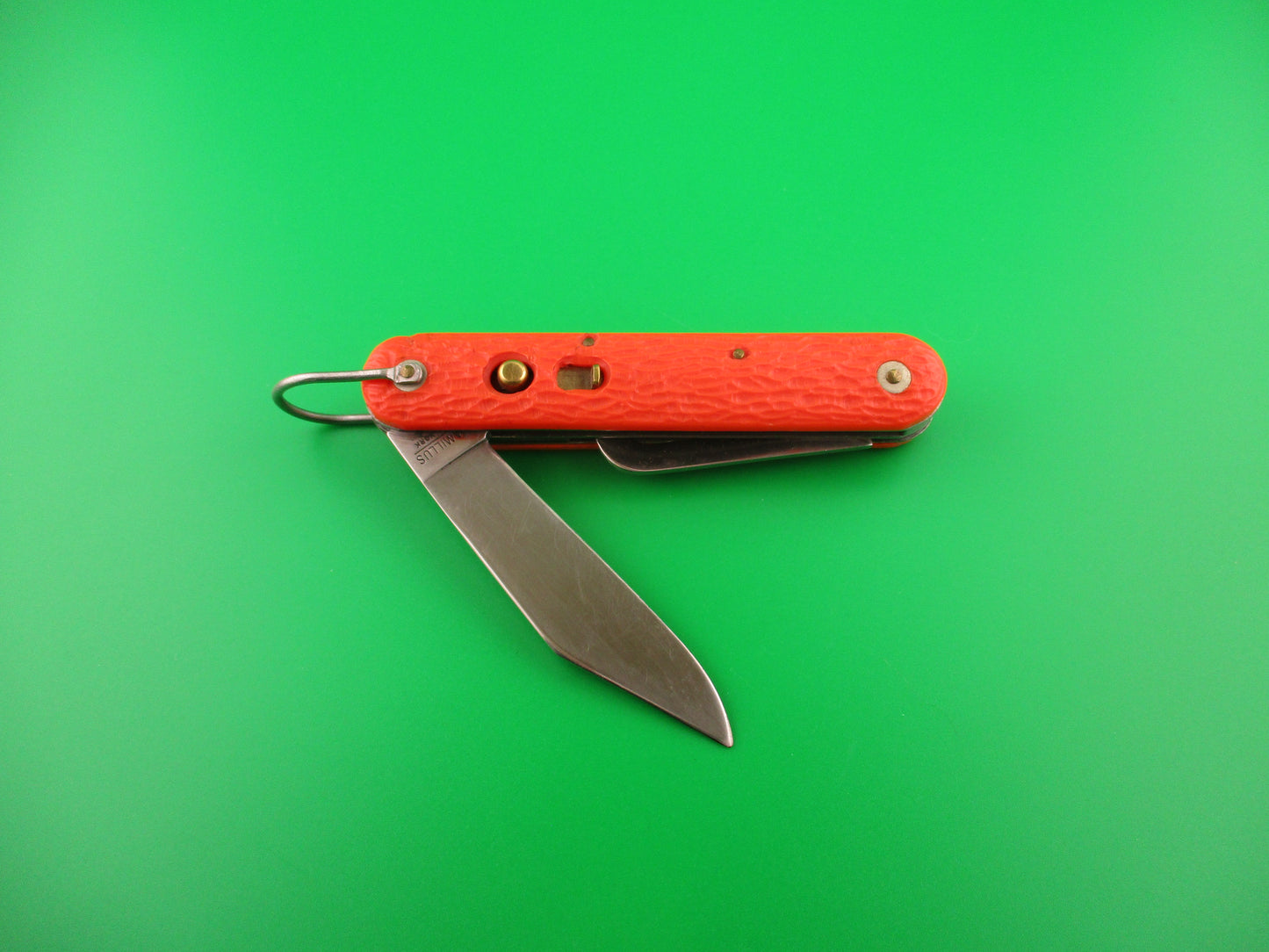 z CAMILLUS vintage MC1 Orange paratrooper automatic knife with hook blade