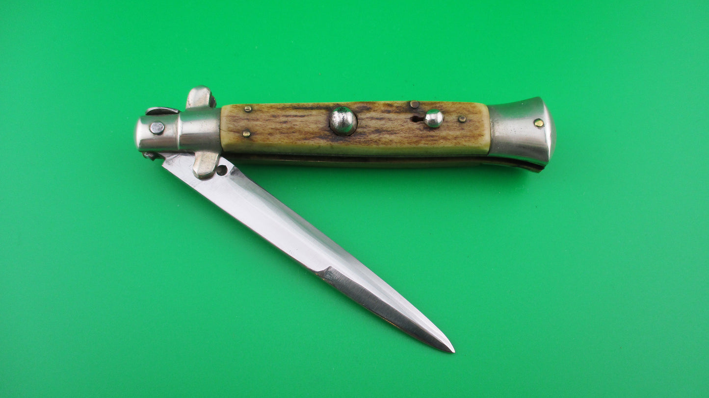 z INOX 20cm Italian Picklock 1950s vintage Stag automatic knife