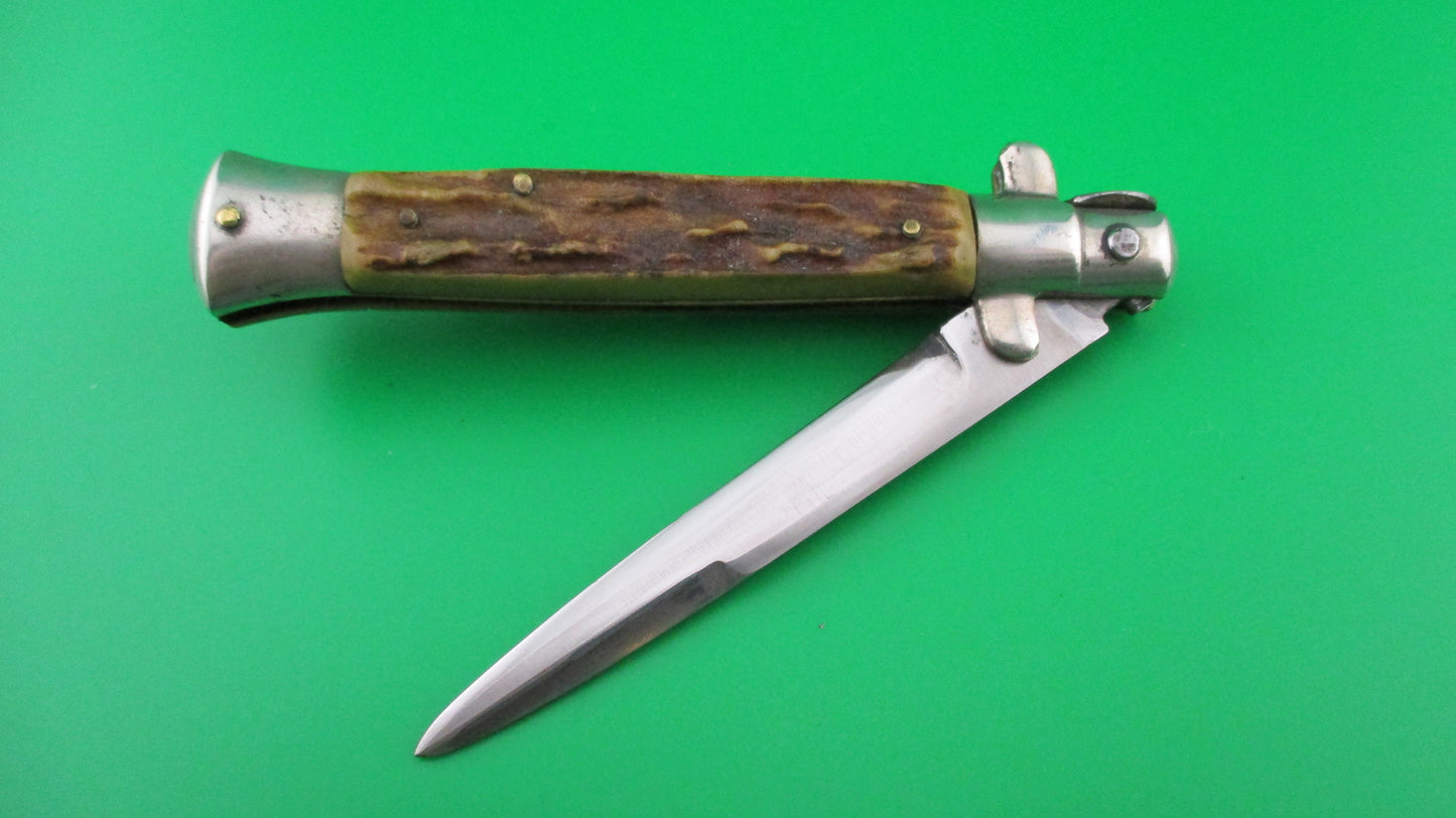 z INOX 20cm Italian Picklock 1950s vintage Stag automatic knife