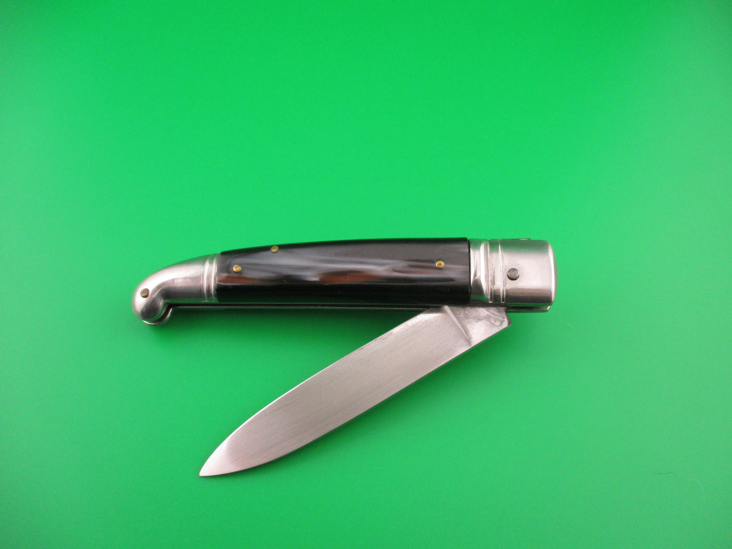 INOX 20cm Italian Birds head Lever Horn Vintage automatic knife