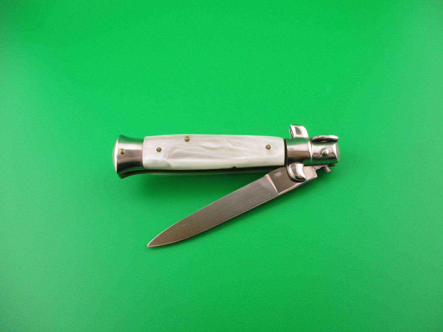 VIRGINIA INOX 18cm Italian Swivel bolster Pearlex vintage automatic knife