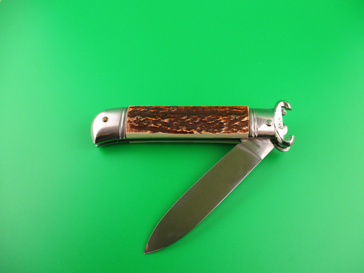 ROSTFREI MERCURY INOX MANIGO 20cm Italian Shell Puller Stag Lever Johnny Cade style switchblade