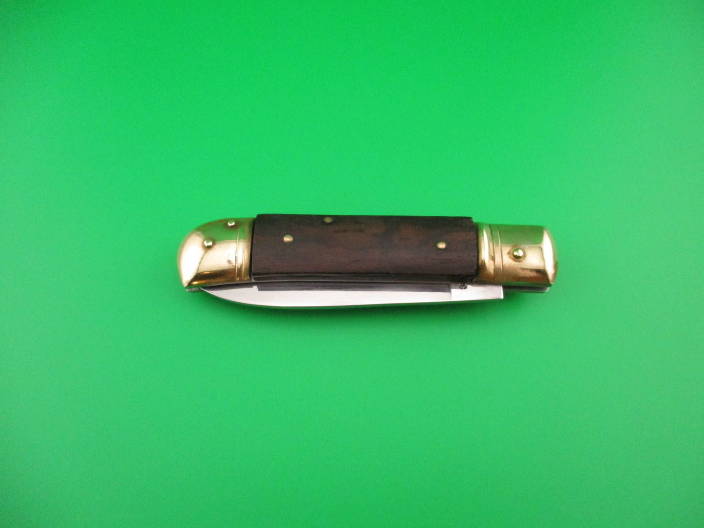 LINDER 420 ROSTFREI 20cm German Lever Brass & Wood automatic knife