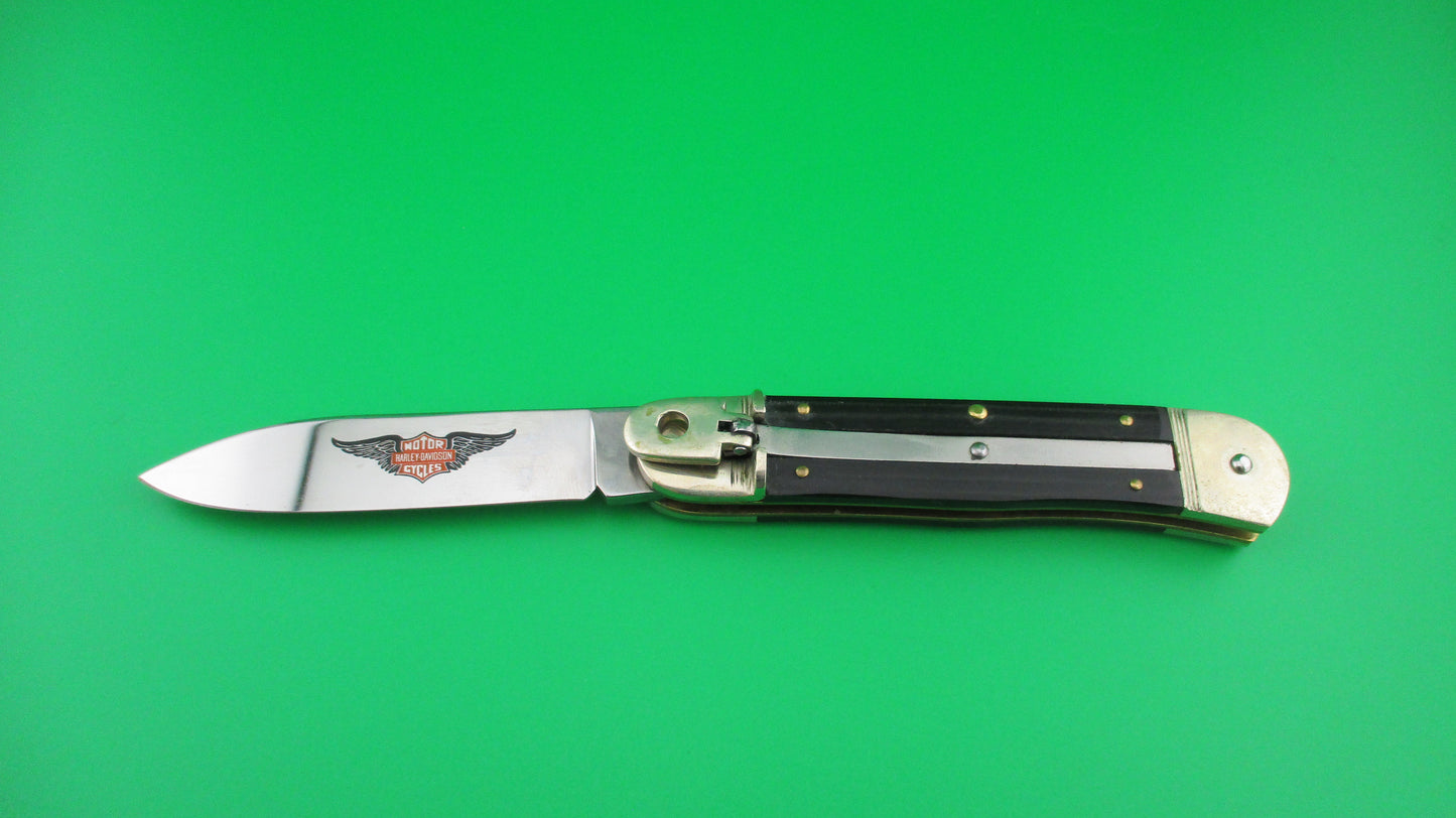 Hubertus 11cm Harley Davidson Motor Cycles German lever action switchblade knife