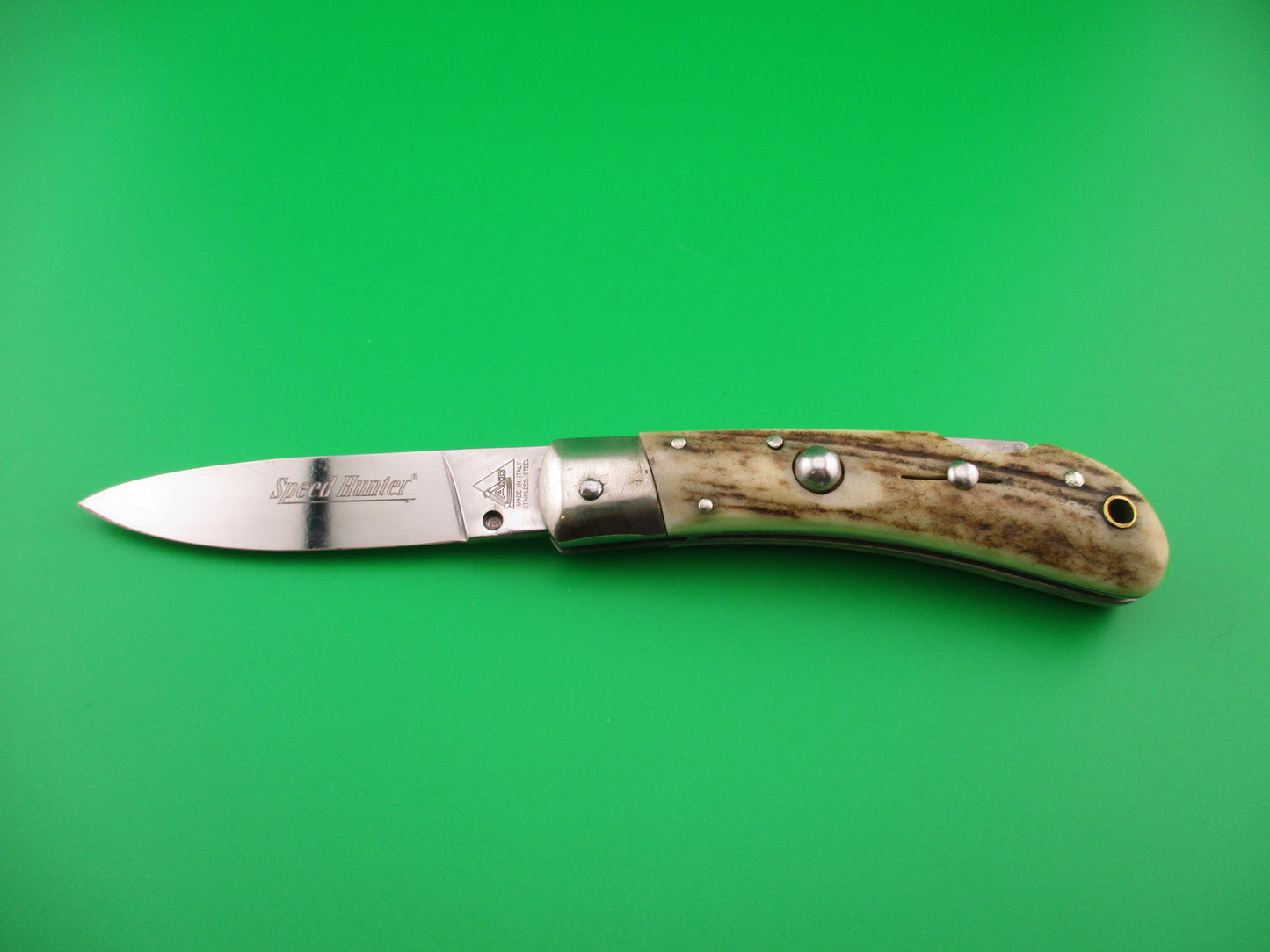 AKC MADE IN ITALY STAINLESS STEEL 18cm Italian Stag Speed Hunter automatic knife