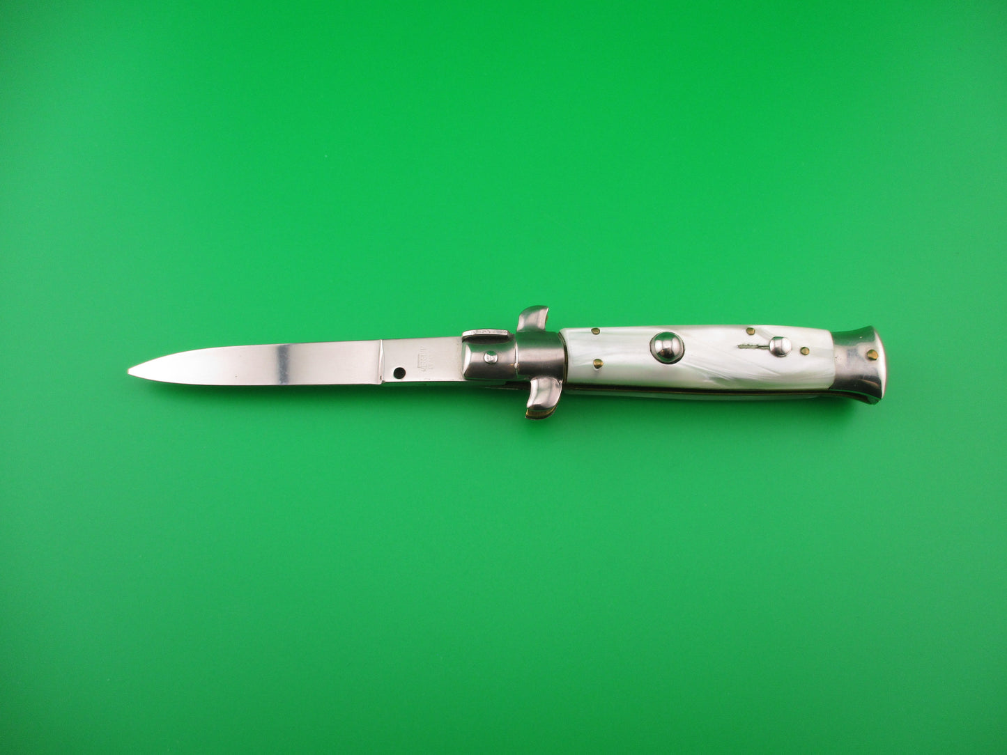VIRGINIA INOX 18cm Italian Swivel bolster Pearlex vintage automatic knife