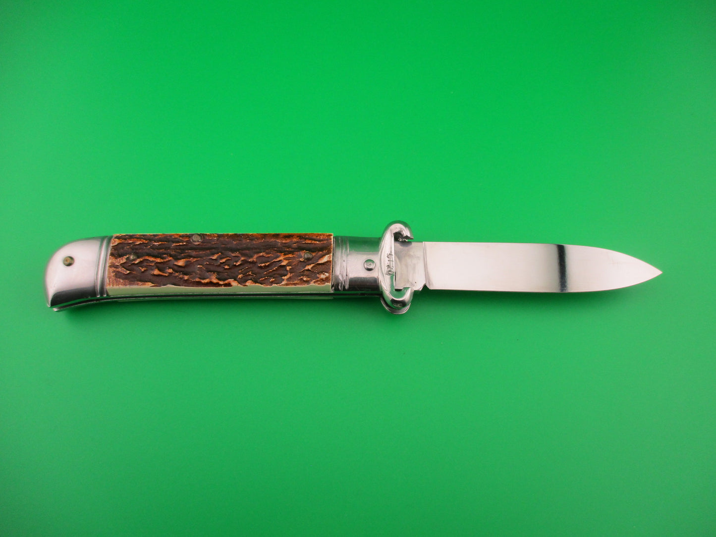 ROSTFREI MERCURY INOX MANIGO 20cm Italian Shell Puller Stag Lever Johnny Cade style switchblade