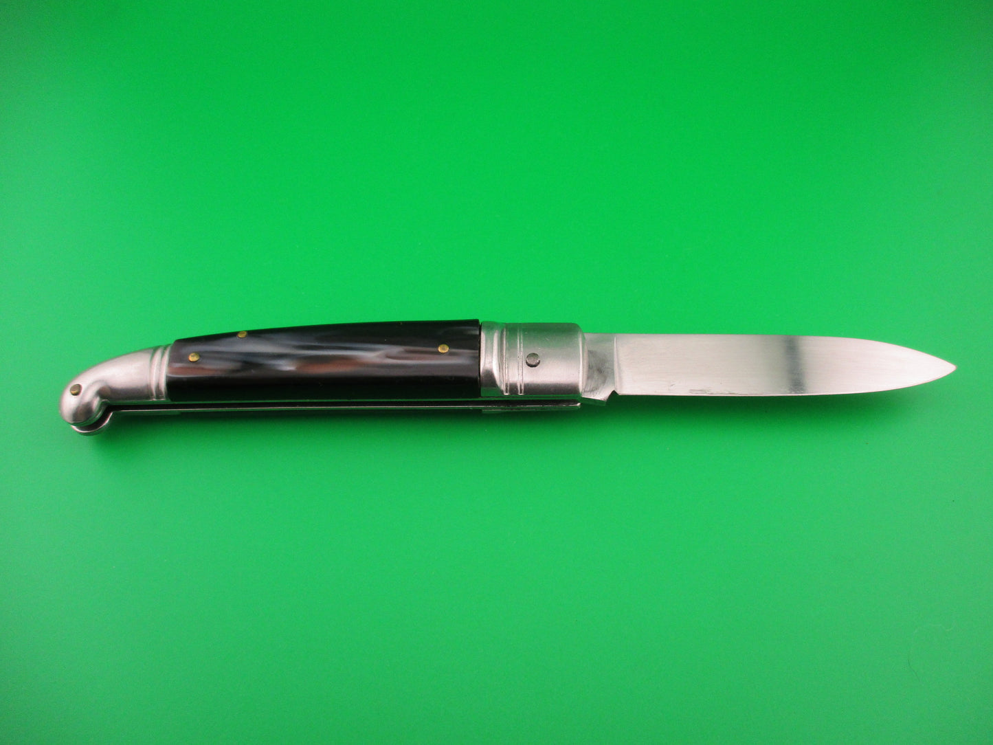 INOX 20cm Italian Birds head Lever Horn Vintage automatic knife
