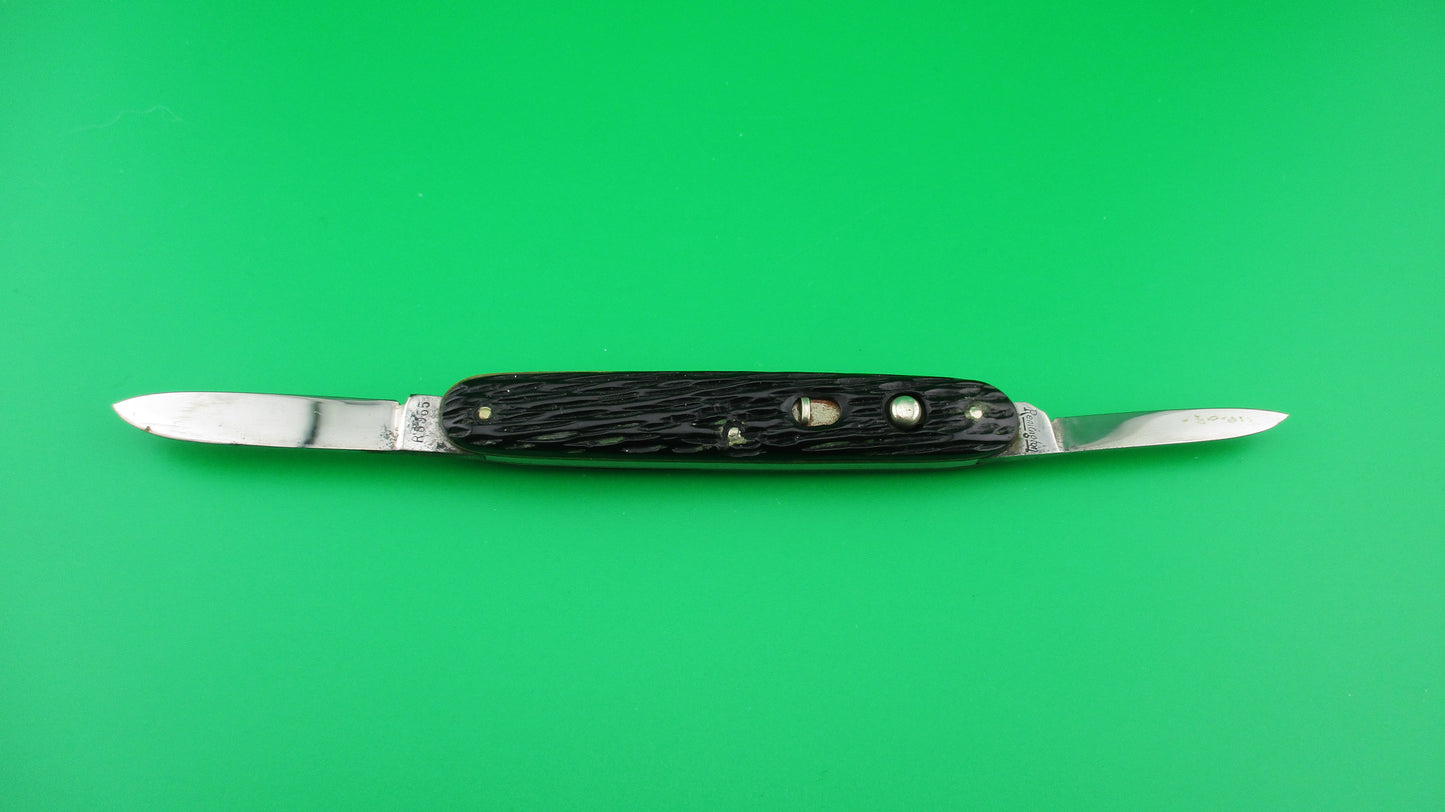 Remington R8065 Double Black jigged vintage switchblade knife