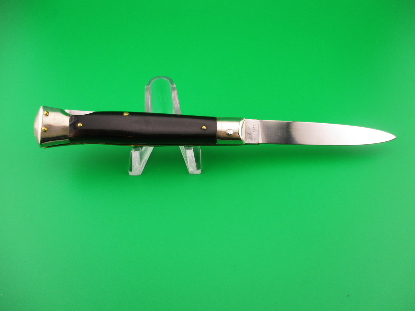 Rostfre 8 18cm Italian Horn Lockback Rare Guardless NOS automatic knife Belgian