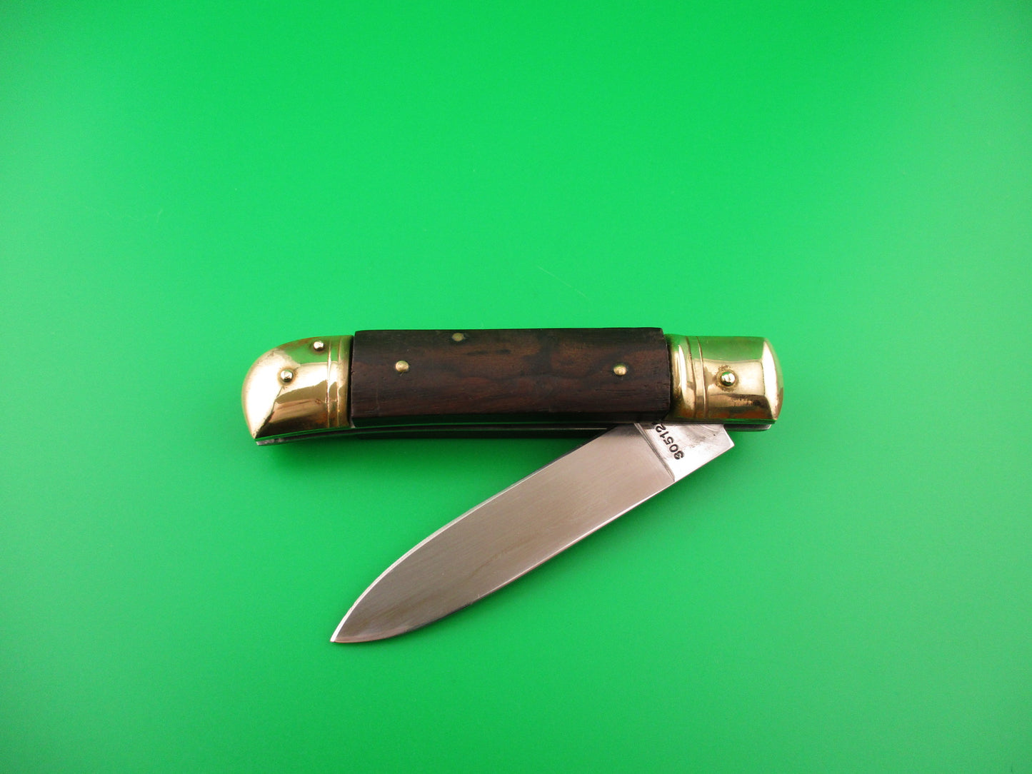 LINDER 420 ROSTFREI 20cm German Lever Brass & Wood automatic knife
