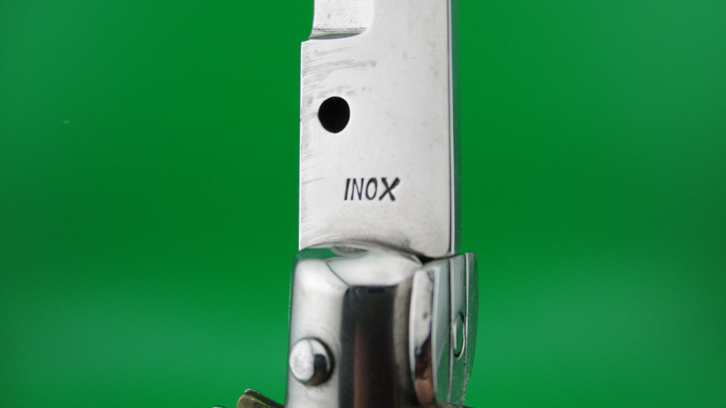 INOX 33cm Italian Stiletto vintage 1980s Dark Horn automatic knife
