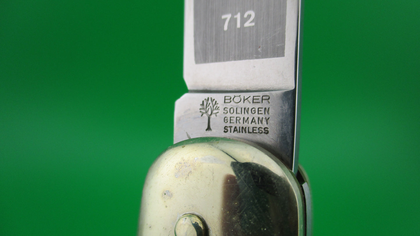 BOKER TREE BRAND CLASSIC 712 11cm German Lever automatic knife Black stag
