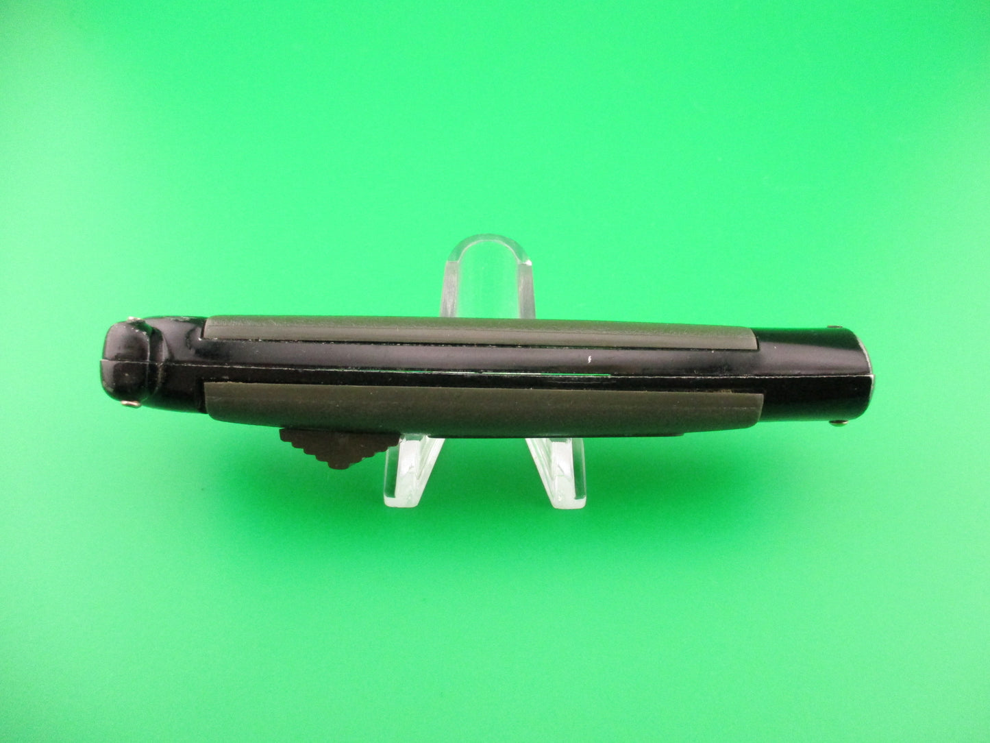 STAINLESS STEEL 20cm NATO MILITARY DA OTF green automatic knife black bolsters