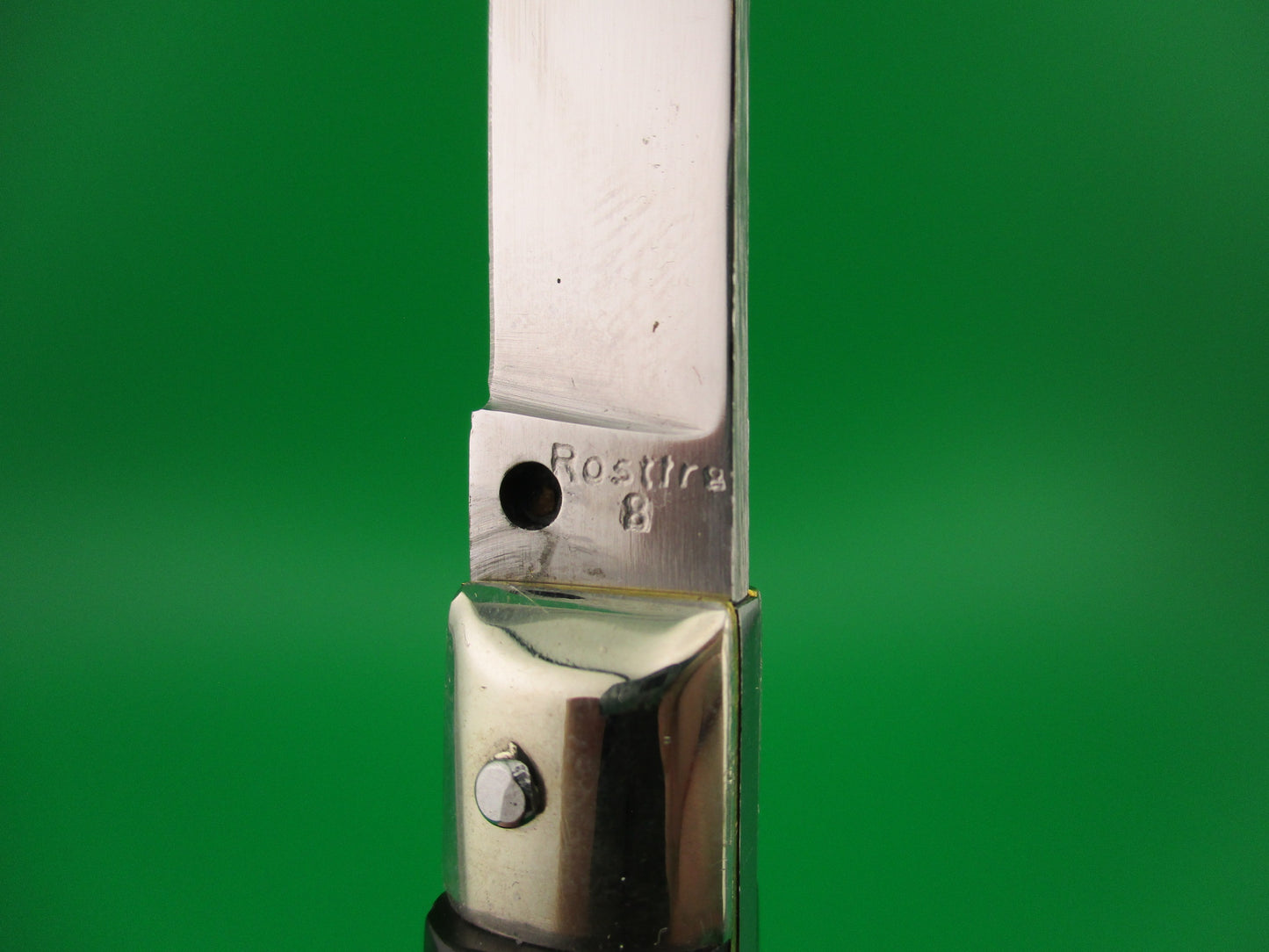 Rostfre 8 18cm Italian Horn Lockback Rare Guardless NOS automatic knife Belgian
