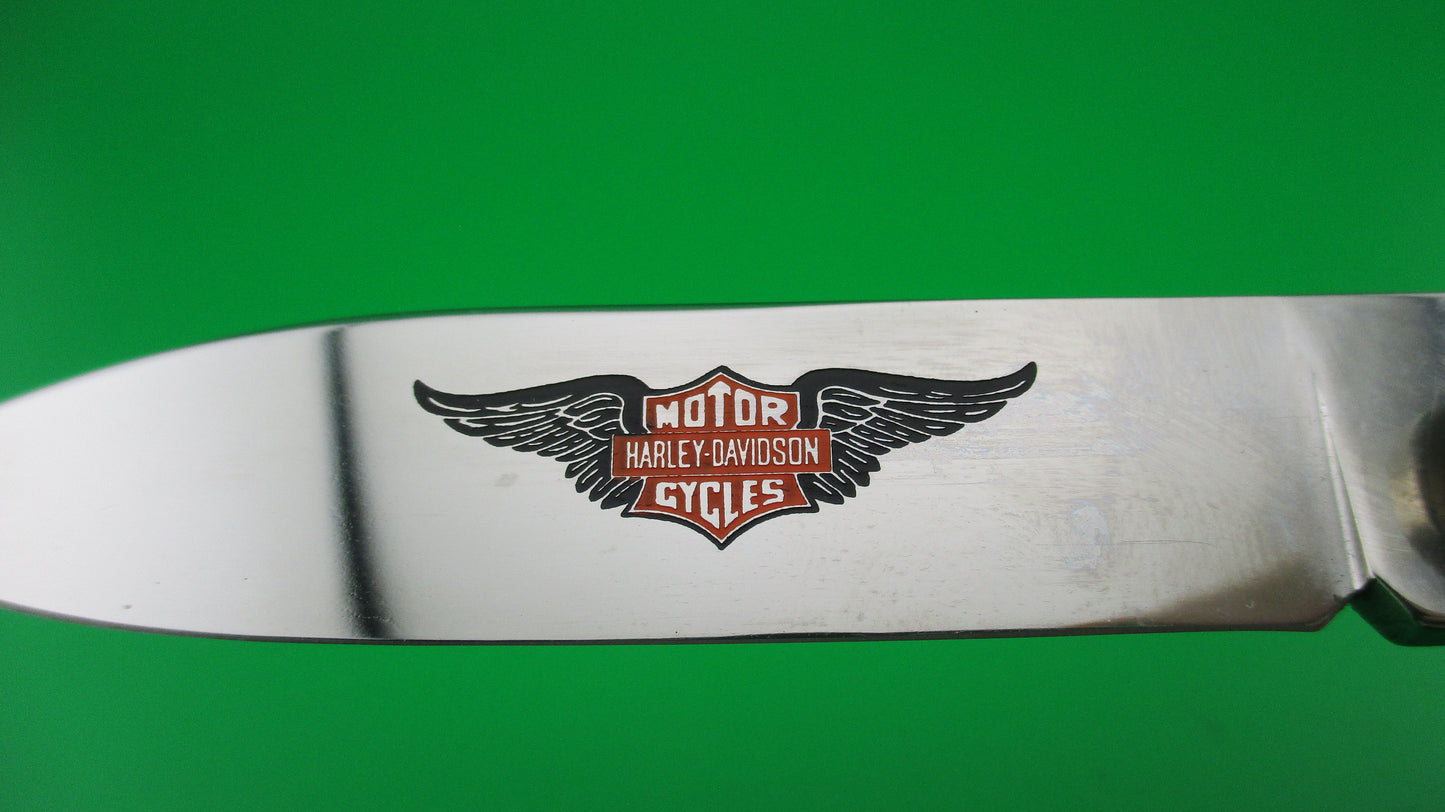 Hubertus 11cm Harley Davidson Motor Cycles German lever action switchblade knife