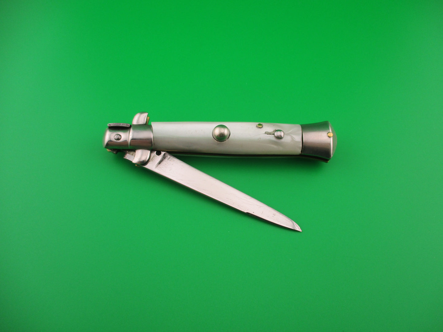 Rostfrei 7 20cm Italian Transitional Pearlex Stiletto vintage automatic knife