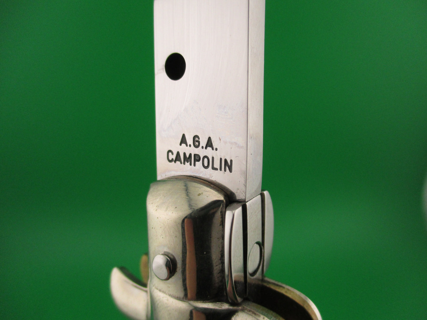 z AGA CAMPOLIN 33cm Picklock Stiletto Honey horn NOS automatic knife