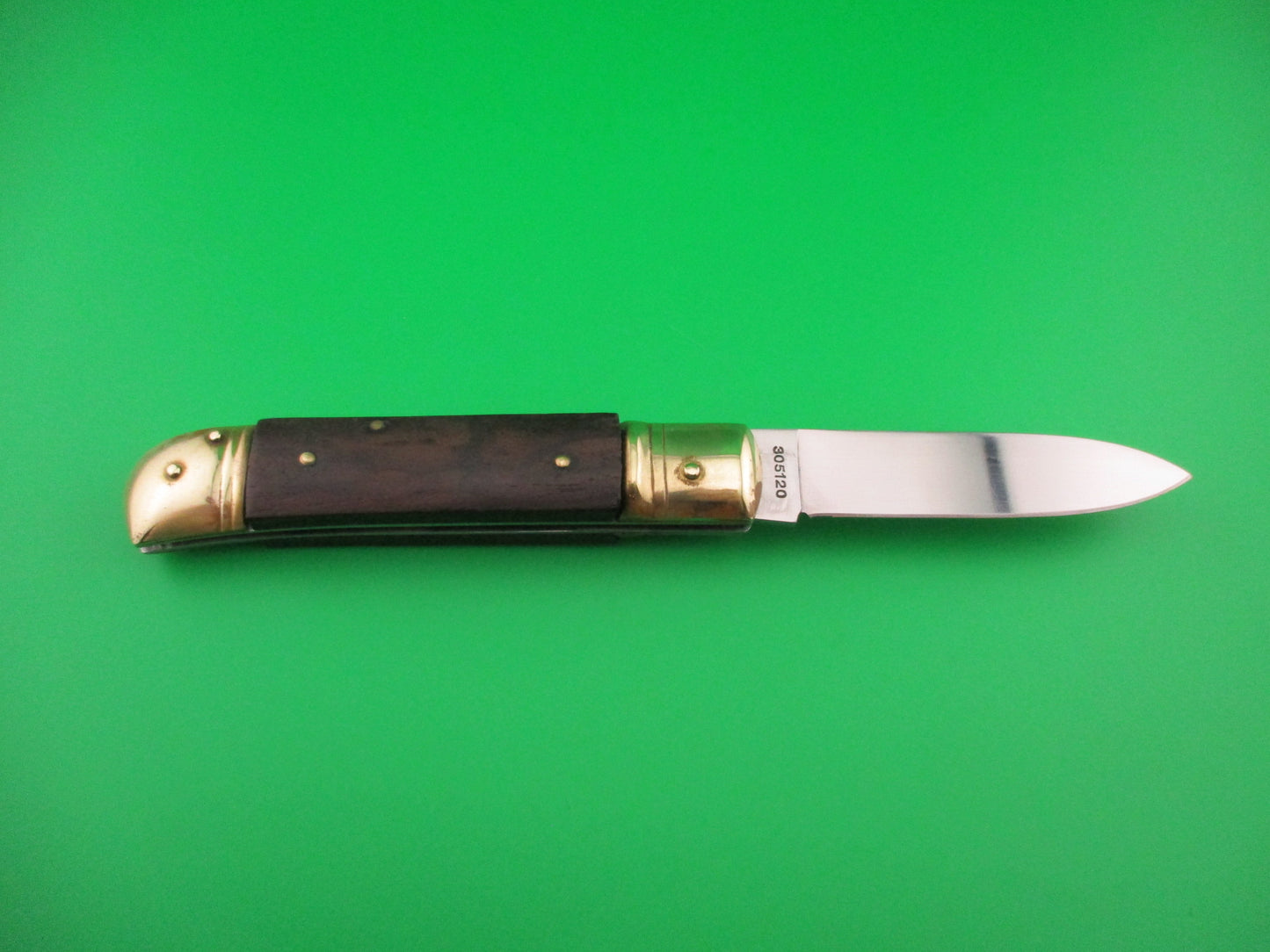 LINDER 420 ROSTFREI 20cm German Lever Brass & Wood automatic knife