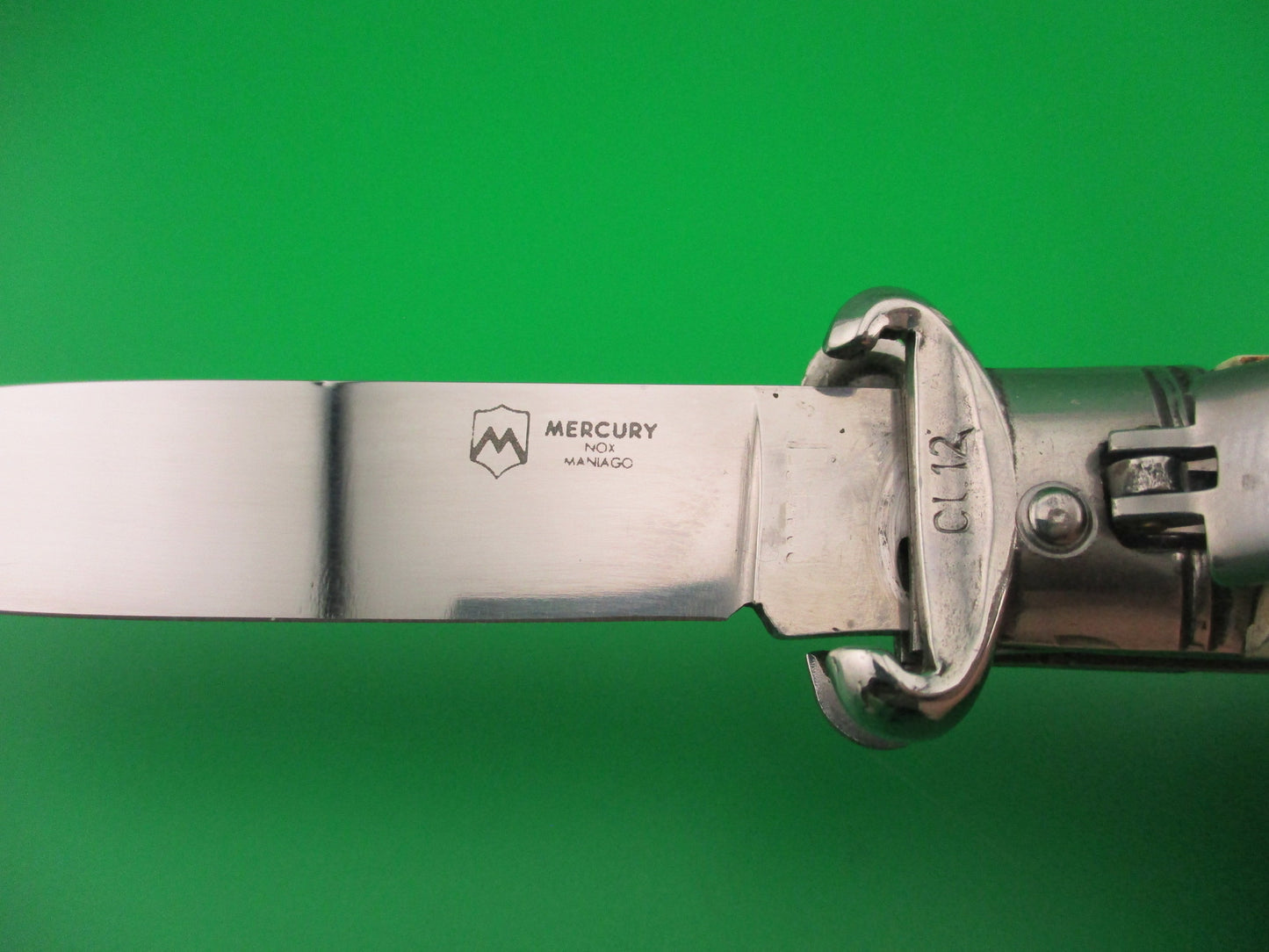 ROSTFREI MERCURY INOX MANIGO 20cm Italian Shell Puller Stag Lever Johnny Cade style switchblade
