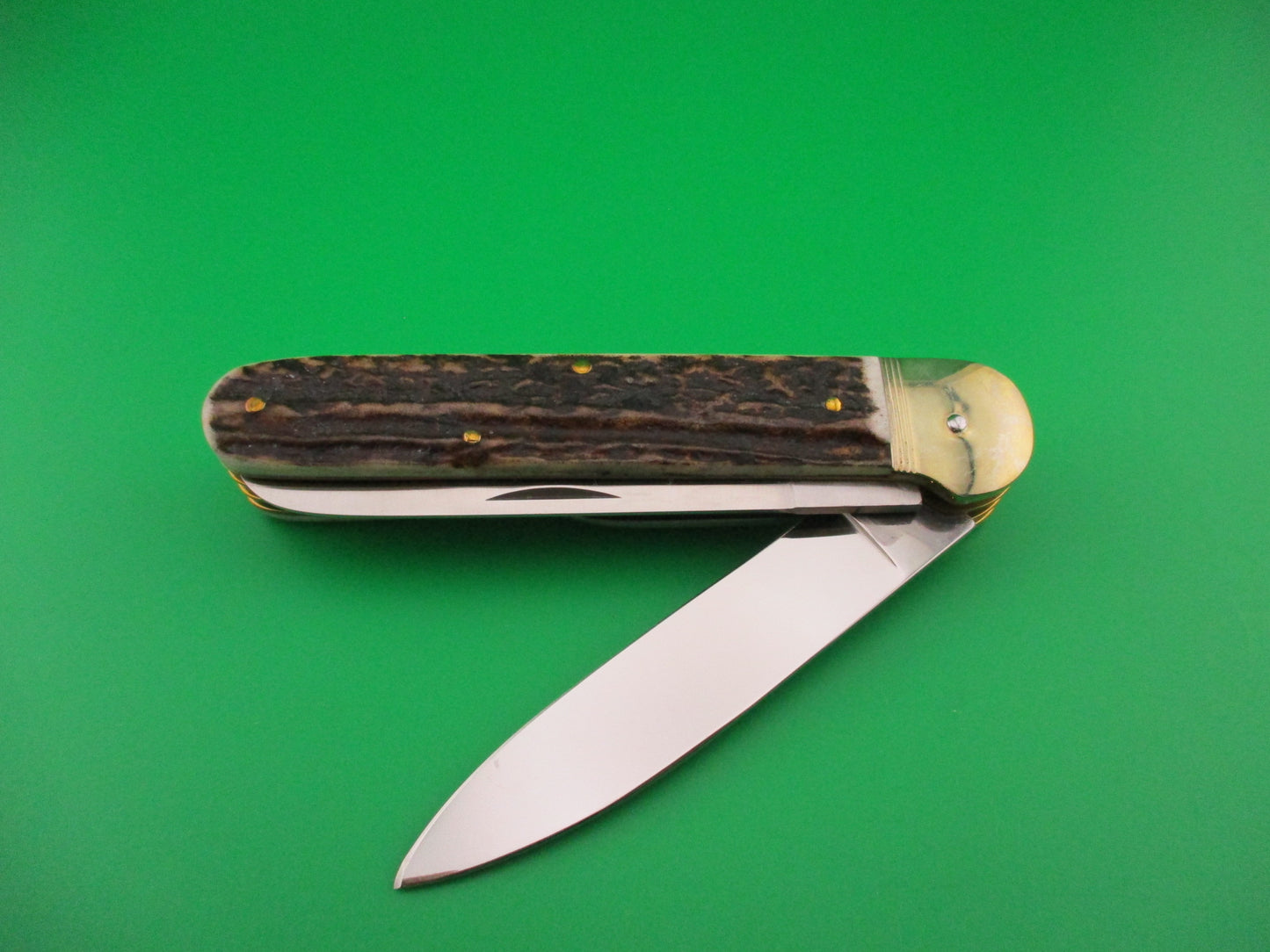 Hubertus 11cm German 3 blade Stag pen blade release automatic knife
