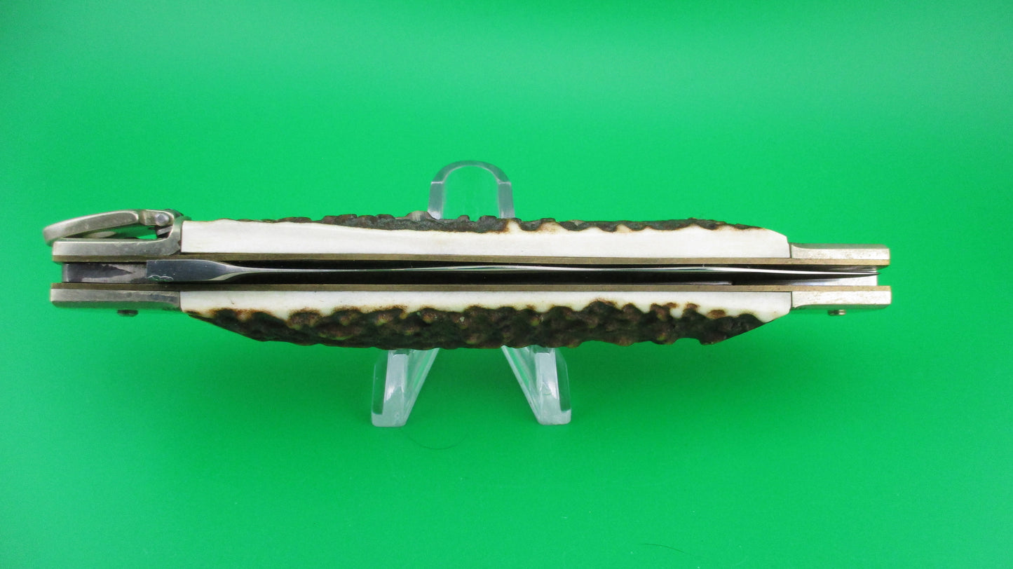 Hubertus 26cm German Slimline Stag KRIS blade Lever automatic knife
