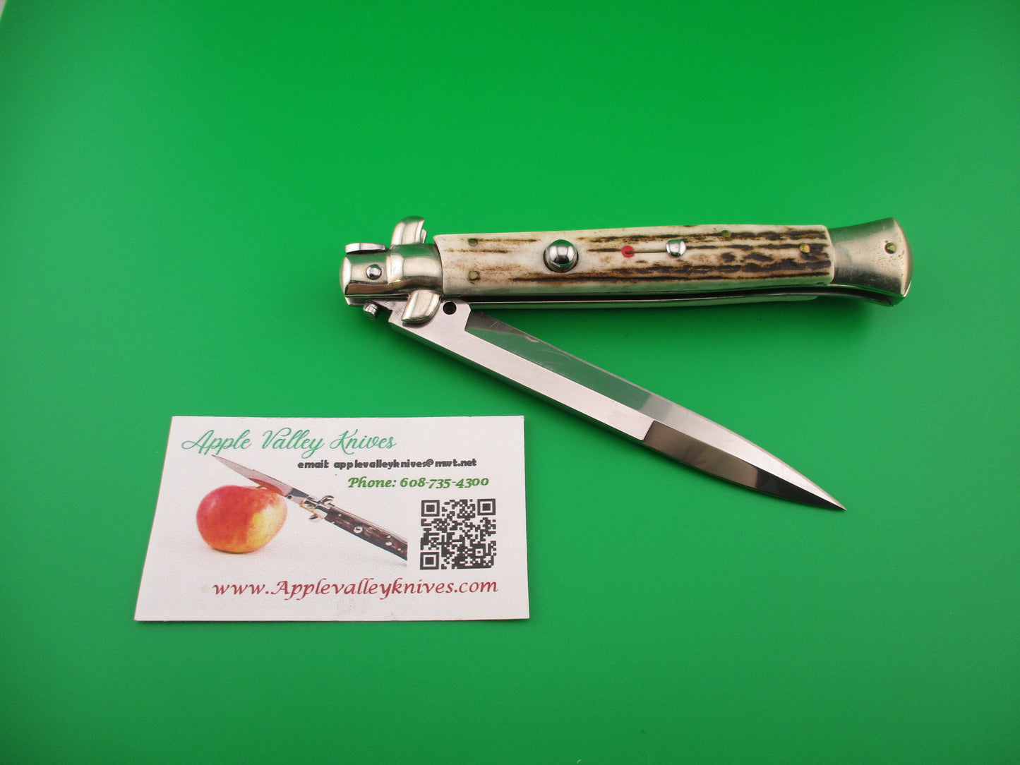 Walts LATAMA (Cat) 28cm Italian stiletto Bayonet Blade Stag switchblade knife