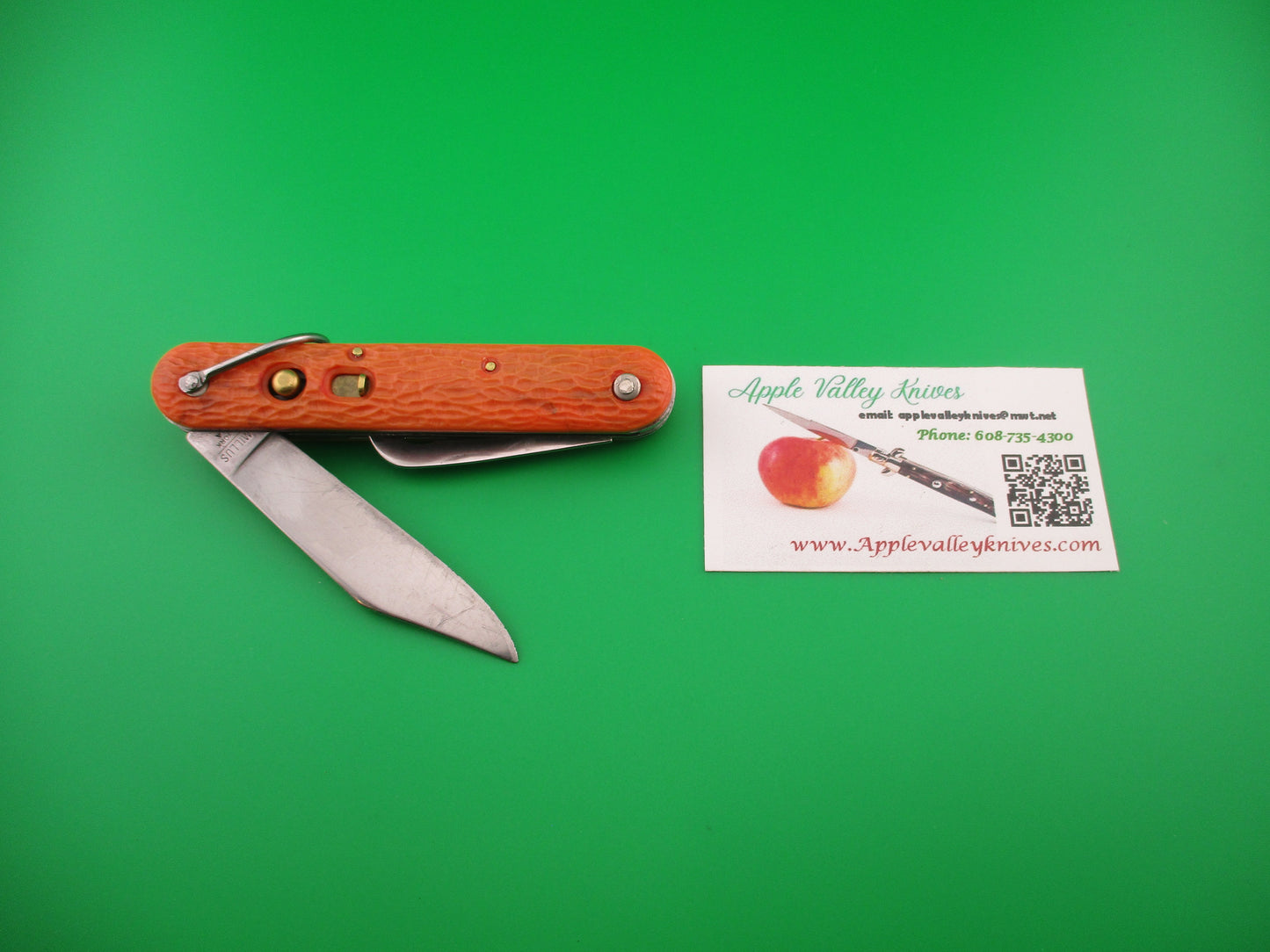 CAMILLUS vintage MC1 Orange paratrooper automatic knife with hook blade