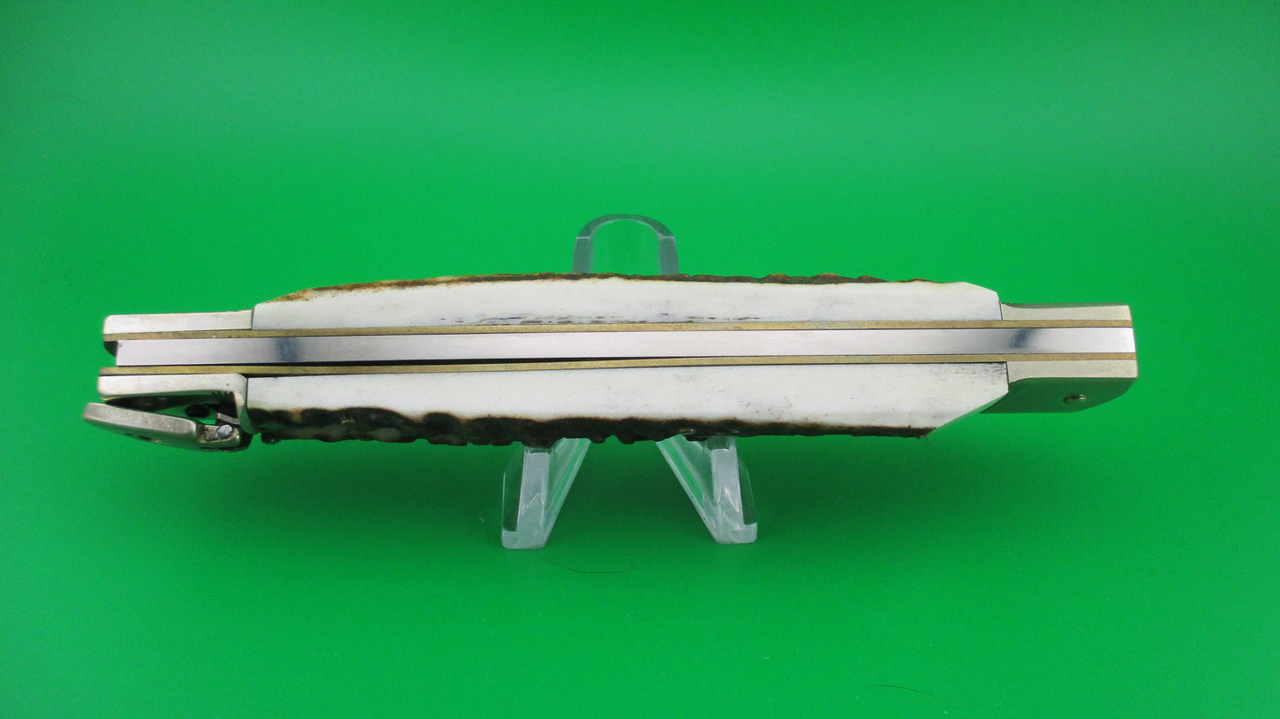 Hubertus 26cm German Slimline Stag KRIS blade Lever automatic knife