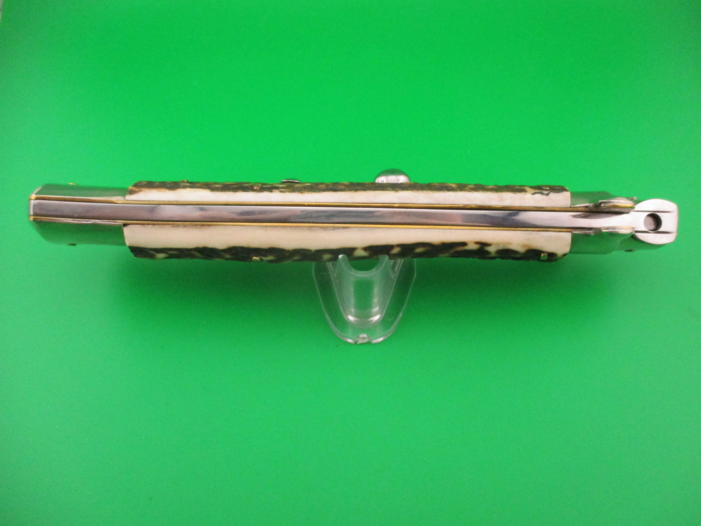 AGA CAMPOLIN ITALY 38cm Italian Picklock Stag stiletto 15 inch automatic knife