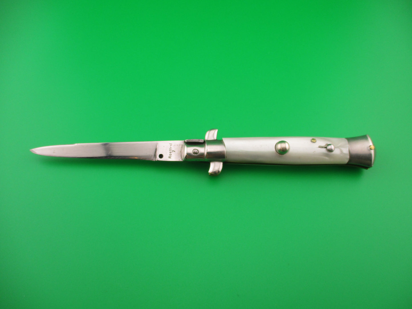 Rostfrei 7 20cm Italian Transitional Pearlex Stiletto vintage automatic knife