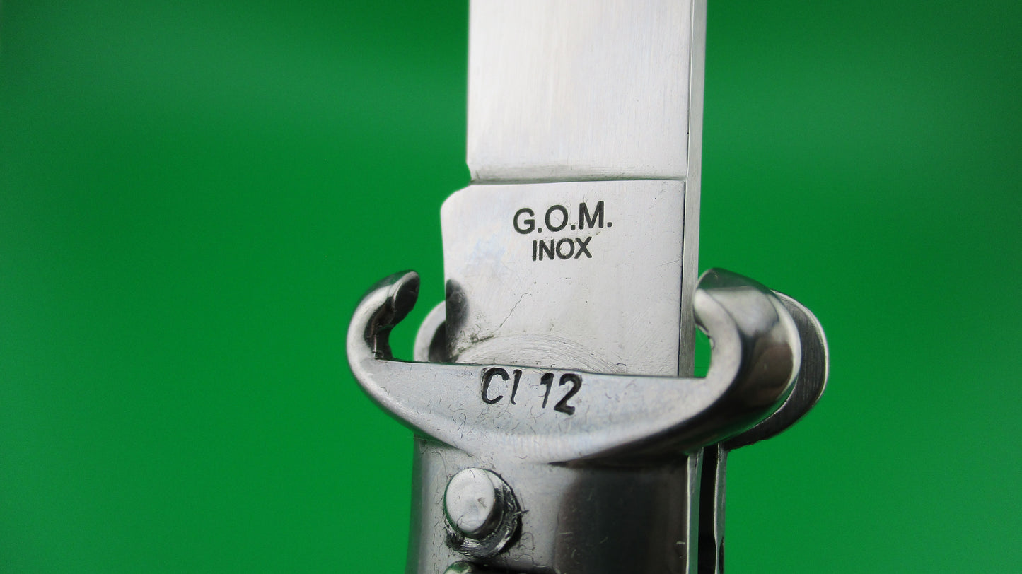 z G.O.M. INOX D.M. 20cm Italian Abalone Lever Shell puller automatic knife