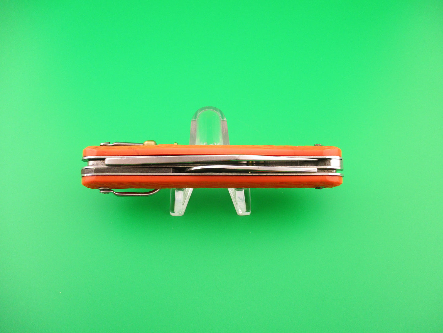CAMILLUS vintage MC1 Orange paratrooper automatic knife with hook blade