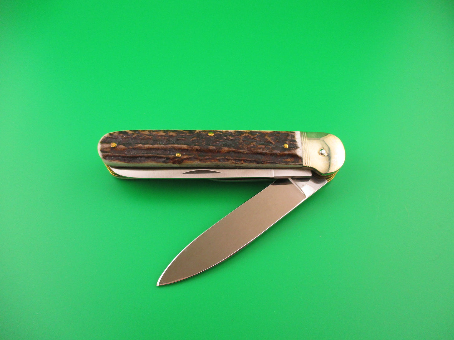Hubertus 11cm German 3 blade Stag pen blade release automatic knife
