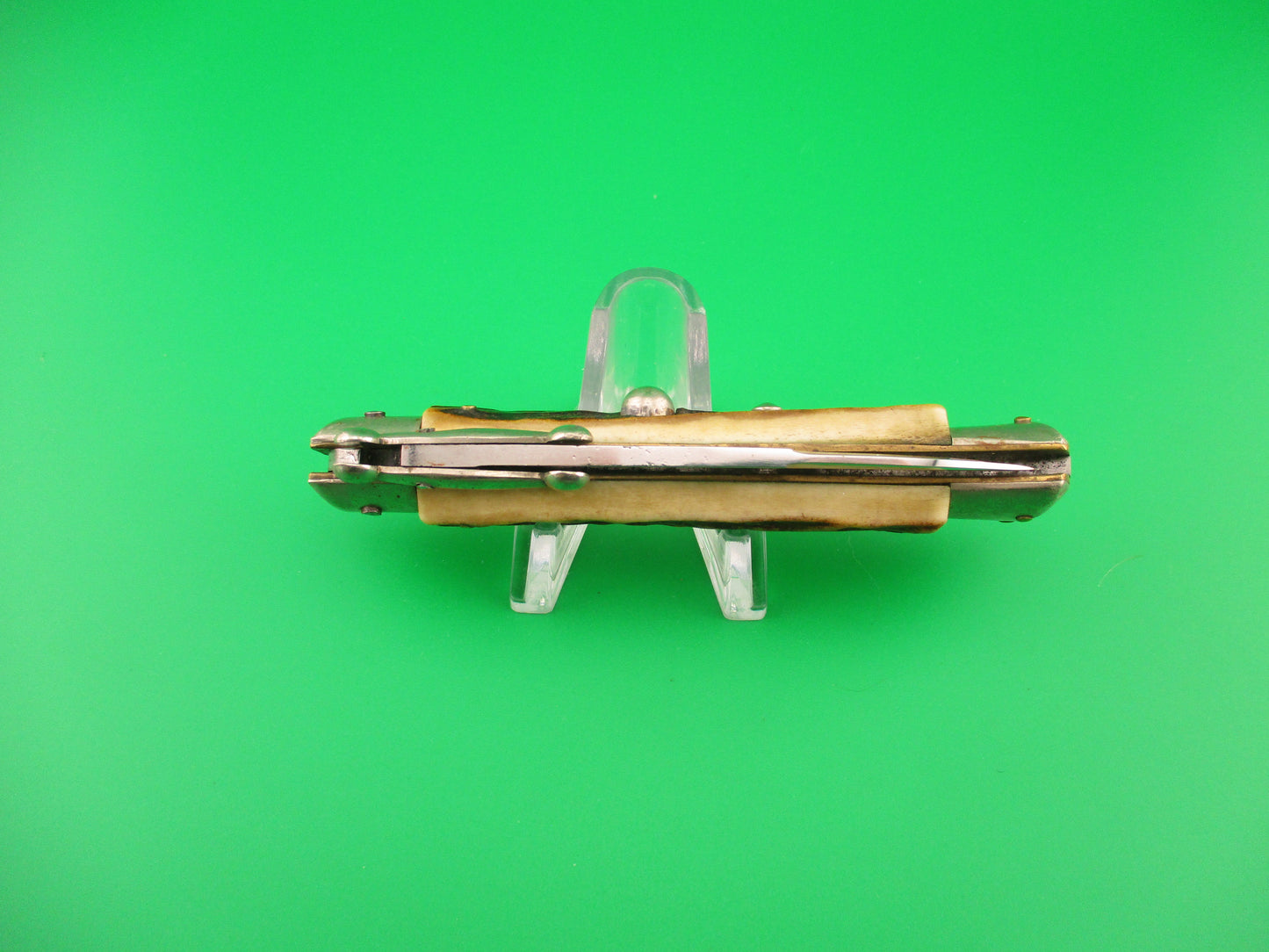 MADE IN ITALY INOX 18cm Italian Swing Guard Stag vintage switchblade knife