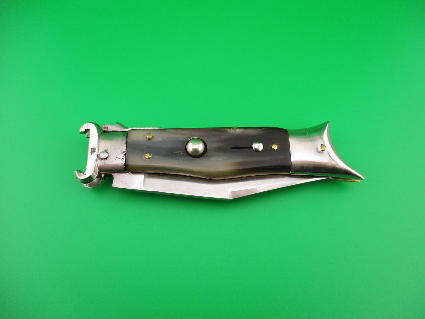 INOX 22cm Italian Deer foot Shark Tooth Fulcrum release Shell puller switchblade