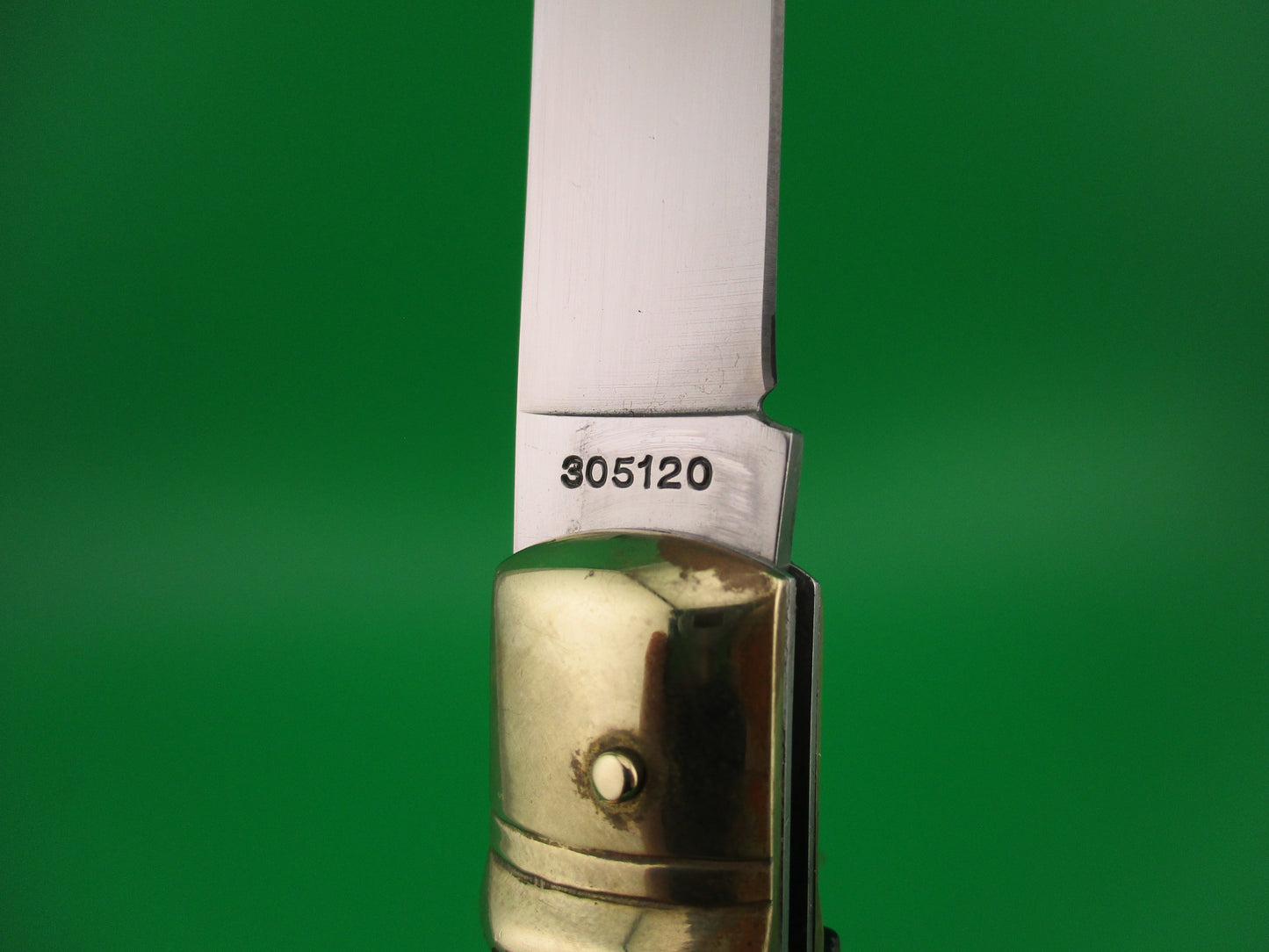 LINDER 420 ROSTFREI 20cm German Lever Brass & Wood automatic knife