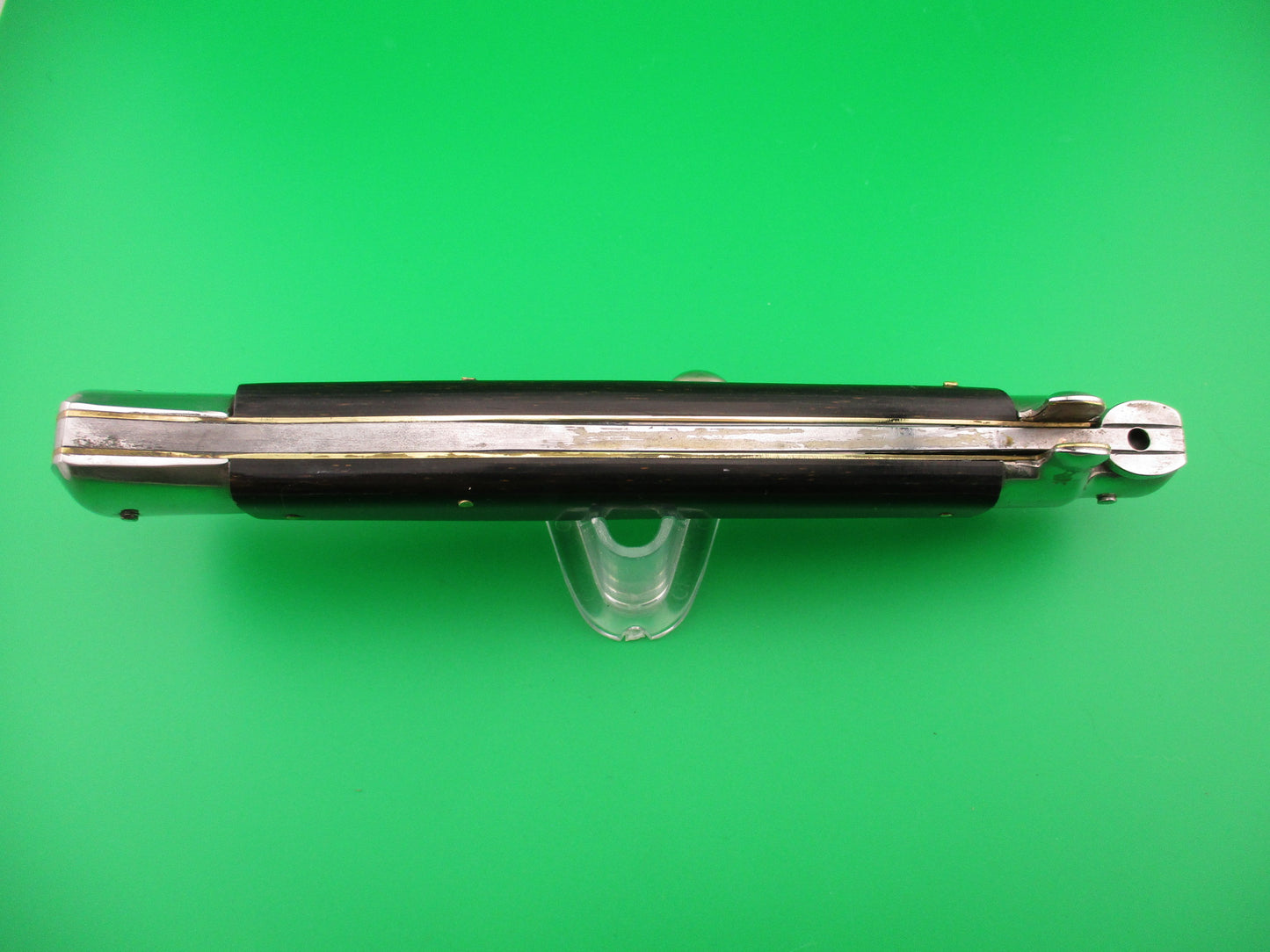 Rostfrei 38cm (15 inch) Italian Black Stiletto Swivel bolster automatic knife